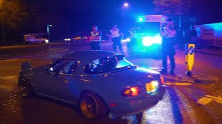 Why Did So Many Police Officers SHOW UP To This Car Meet?! - Modified Cars Leaving a Car Meet!