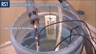 Steaming Bucket of Water Via HYBRID H-II Solar Thermal Module