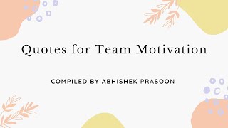 Quotes for Team Motivation