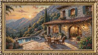 Countryside Dusk Painting | TV Art Screensaver | 8 Hours Framed Painting | TV Wallpaper | 4K