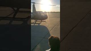 Boarding small helicopter at My Flight Tours in Detroit.