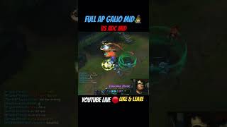 Ap galio vs adc trist mid gap #leagueoflegends