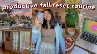 ultimate fall reset routine: getting my life together: cleaning, journal, glowing up! cozy day vlog