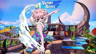 Fortnite MY HERO ACADEMIA MINA ASHIDO Skin Gameplay Win Season 4 Chapter 4 No Commentary