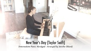 New Year's Day (Taylor Swift) - Intermediate Piano Sheet Music (Abridged Version)