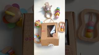 Wooden Montessori Toy Set for Babies 6 months + | wooden toys for toddlers #shorts #toys #woodentoys