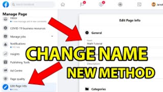 how to change name in facebook