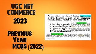 UGC NET Commerce Mcqs ||  NET Commerce Pyqs and detailed explanation|| Business Finance || NET 2022