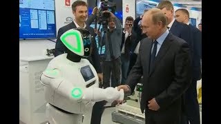 Путин в Перьми подружился с роботом. 08.09.2107