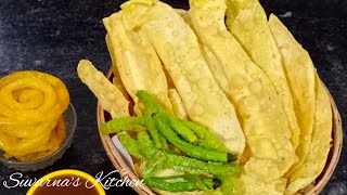 घरच्या घरी अगदी मोजक्या साहित्यात बनवा फाफडा | Fafda Recipe | Gujarati Recipes By Suvarna's Kitchen