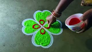 Karthigai deepam 🌻special rangoli designs 🌻3*1easy flowers kolam🌻 newyear festival🌻Amazing rangol