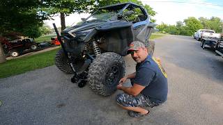 WRENCHING on a FRIDAY NIGHT before Saturdays ride !!! #polaris #tires #problems