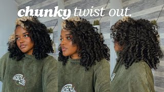 chunky twist out - natural hair.