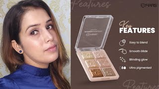 Highlighter under 300 // Mars Glowzilla highlighter palette - 01 shade review and demo.