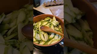 luffa fry with eggs