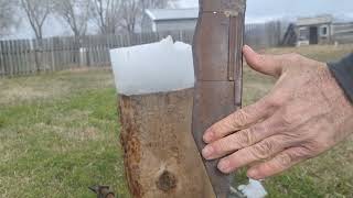 Hay knife or ice saw? Antique tool experiment.