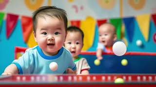 Latest Children's Songs - Baby Playing Ping Pong - Best Children's Songs About Sports