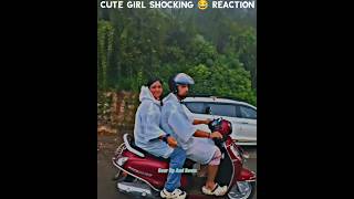 Cute Girl Shocking 😂 Reaction 🥰 Kawasaki Ninja Zx10r 🥰 #publicreaction #girlreaction #shorts