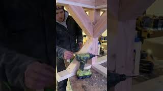 Building a custom, round dining table base out of pine wood.