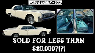 SOLD - 1963 Lincoln Continental Sedan Via BaT