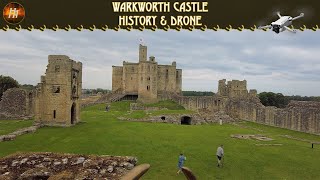 Warkworth castle | English History | 4k Drone Footage