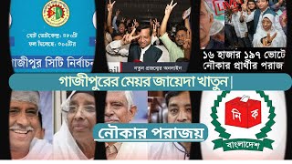 ১৬ হাজার ১৯৭ ভোটে আজমত উল্লার নৌকাকে হারিয়ে গাজীপুরের মেয়র জায়েদা খাতুন  Gazipur Election Result