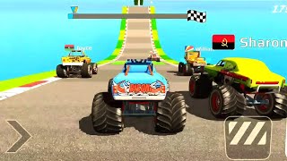 💯Monster Truck Racing Stunts💯Mega Ramp Car Racing Games🔥Android Gameplay