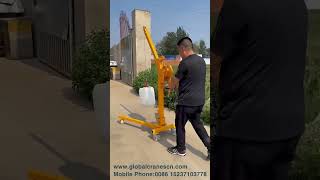 Mini crane without hydraulic level