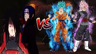 Madara and Itachi vs Goku and Black Mugen Epic Fights