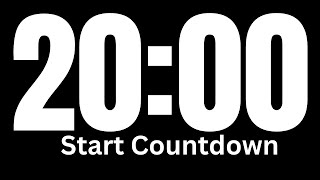 20 Minute Time │ Countdown Timer for 20 Minutes │ Silent Timer