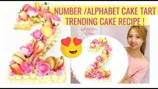 EASY Number Cake | Alphabet Cake | TRENDING Cream Tart Recipe! Collaboration with The Lovely Baker