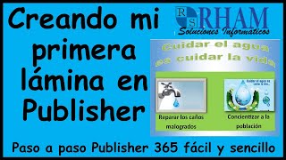 💥 2. Creando mi primer trabajo en Publisher 2019 | CLASES PARA PROFESORES DE COMPUTACIÓN