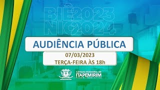 Câmara de Itapemirim - Audiência pública para o PLS nº 002/2022 - 07 de março/2023.