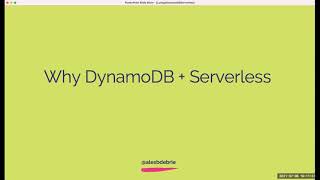 5 Reasons To Use DynamoDB In Serverless Applications