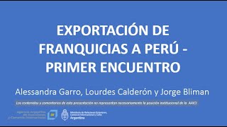 Exportación de franquicias a Perú - Primer encuentro