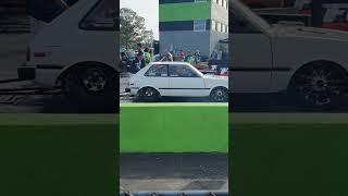 Rotary toyota starlet and toyota corolla huge burnout #shorts #dragrace #rotary #burnout 🔥🏁