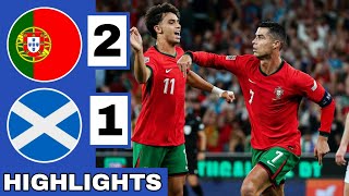 🔴Portugal vs Scotland (2-1) Extended HIGHLIGHTS | Ronaldo Winning GOAL | UEFA Nations League