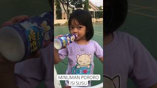 Pengen minum susu tapi pake botol PORORO👀 #minumanpororo #pororo