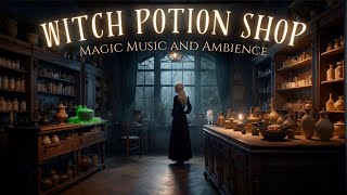 Witch's Potion Shop 🧙🏼‍♀️🔮 Rainy Night at the Enchanted Apothecary I Magical Music and Ambience 🌧️🧪🎶