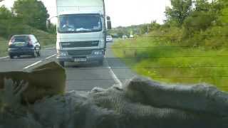 Dangerous Tailgating by DX 06 GNN 2nd September 2013 on A1 north of Newcastle