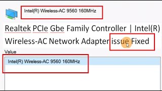 how to fix Realtek PCIe Gbe Family Controller, IntelR Wireless AC Network Adapter issue Fixed