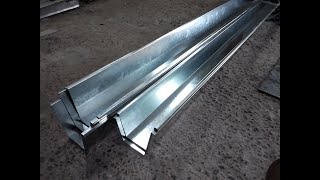 Canaleta Trapezoidal con Alero Alto - Plancha Galvanizada