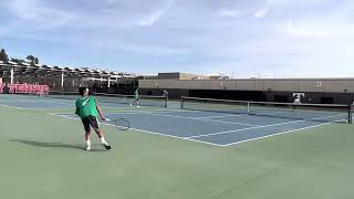 Boy2 high school tennis league match, vs Troy singles 1 & 2