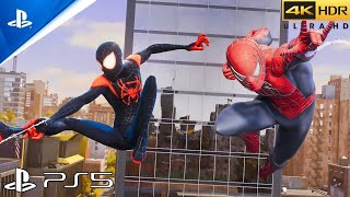 Spider-Man 2 PS5 Sam Raimi Suit And Miles ITSV Suit Vs Sandman Gameplay 4K 60FPS