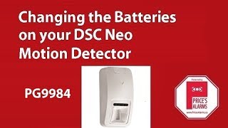 Changing the battery on the DSC Neo PG9984 motion detector