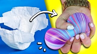 SQUISHY STRESS BALL out of DIAPERS! ♥ DIY