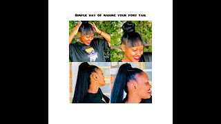 how to make your pony tail easily/if you watch this video you will not go back to hair saloon