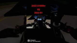 2022 BMW S1000RR vs 2022 Yamaha R1 #s1k #bmw #ftw #race #r1