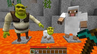 CURSED MINECRAFT BUT IT'S UNLUCKY LUCKY FUNNY MOMENTS I found a REAL Shrek in Minecraft!