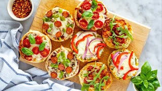 ميني بيتزاا🍕وصفة ميني بيتزا سهلة وسريعة لمحبي الطهي